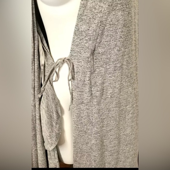 Natori Soho Brush Robe Basics Heather Gray Size S Cozy Loungewear Self Tie Belt - Picture 4 of 10